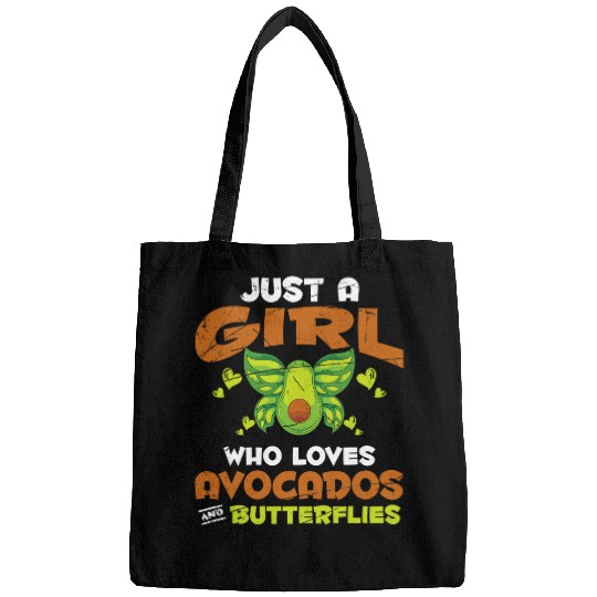 Nature Insect Animal Avocado Lover Girls Women Butterfly Bags