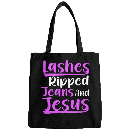 Lash Artist Eyelash Lover Lashes Ripped Jeans And Jesus Bags