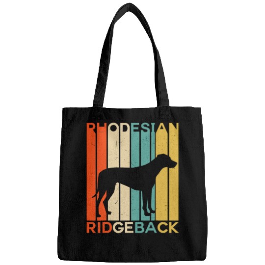 Retro vintages Rhodesian Ridgeback Silhouette Dog Lover Dog Bags