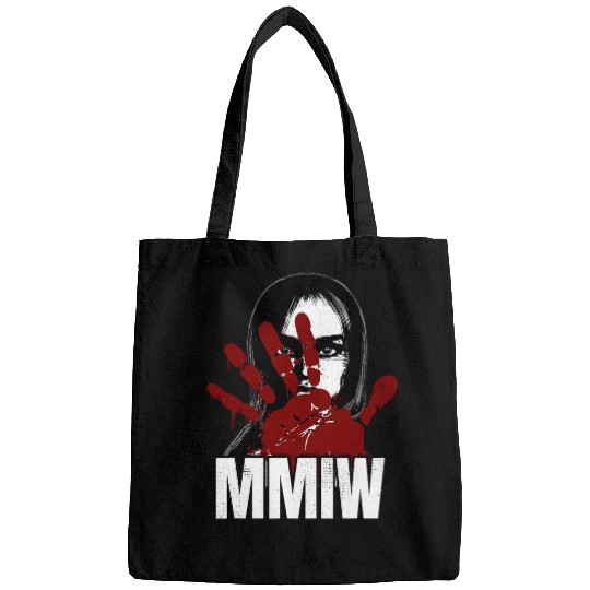 MMIW Awareness Stolen Sisters Red Hand Indigenous Woman Art Bags