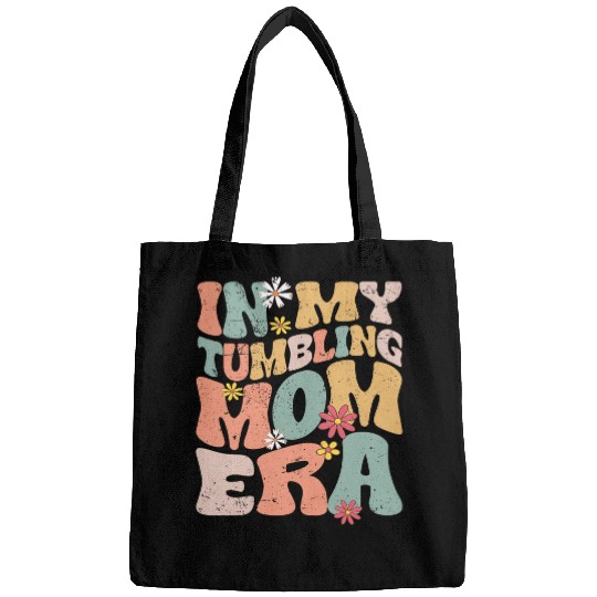 In My Tumbling Mom Era Groovy Gymnastics Mom Coachs Women Bags
