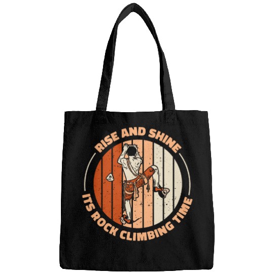 Retro Rock Climbing Cool Mountaineer Climb vintages Climber Bags