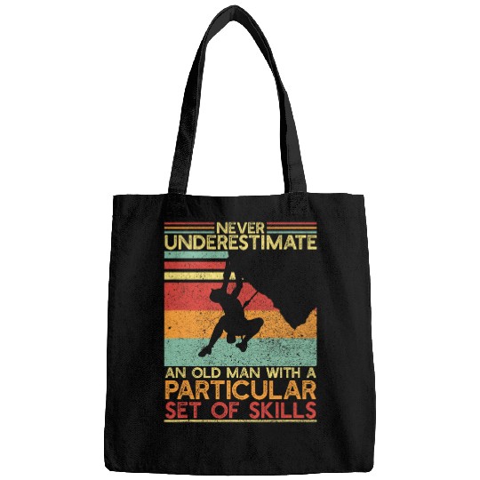 Rock Climbing Dad Indoor Rock Climber Bouldering Grandpa Bags