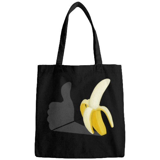 Optimistic Banana Positive Attitude Thumbs Up Bags