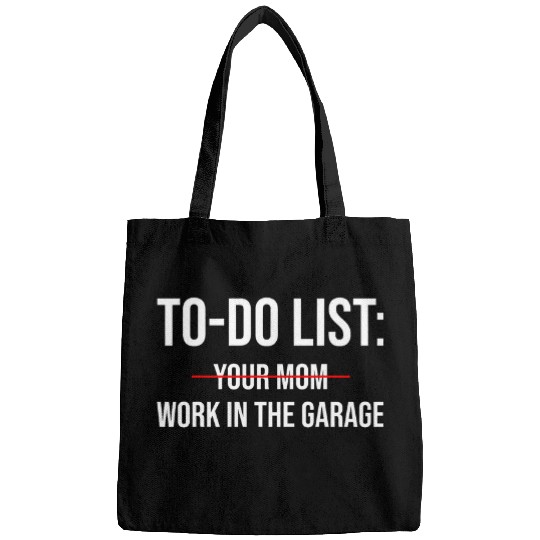 Discover Sarcastic Car Mechanic ToDo List Work In The Garage Car Guy Bags
