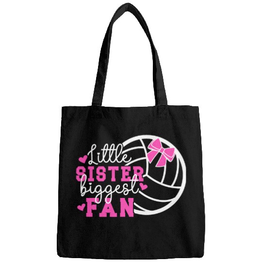 Little Sister Volleyball Sister Of A Volleyball Player Bags