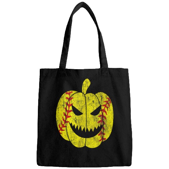 Softball Player Scary Pumpkin vintages Costume Halloween 3 Bags