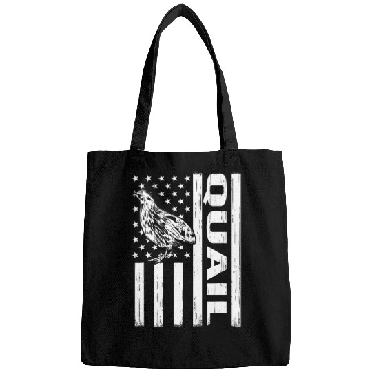 USA Flag 4th July quail hunting and quail farmer quail man Bags