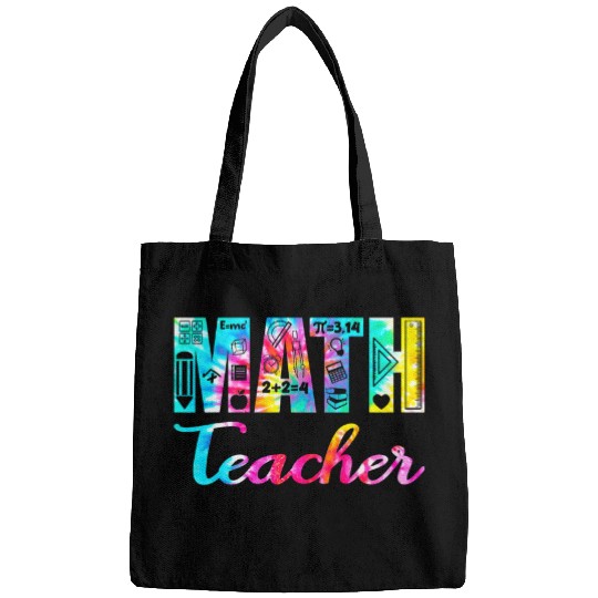 Tie Dye Math Teacher Mathematics Teacher Life Funny Math Bags