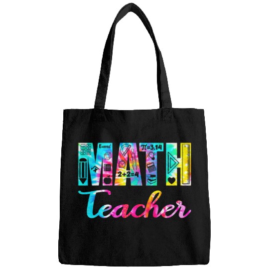 Tie Dye Math Teacher Mathematics Teacher Life Funny Math Bags