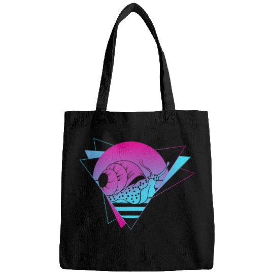 Vaporwave Slug 90s Art Animal Lover Gastropod Snail Bags