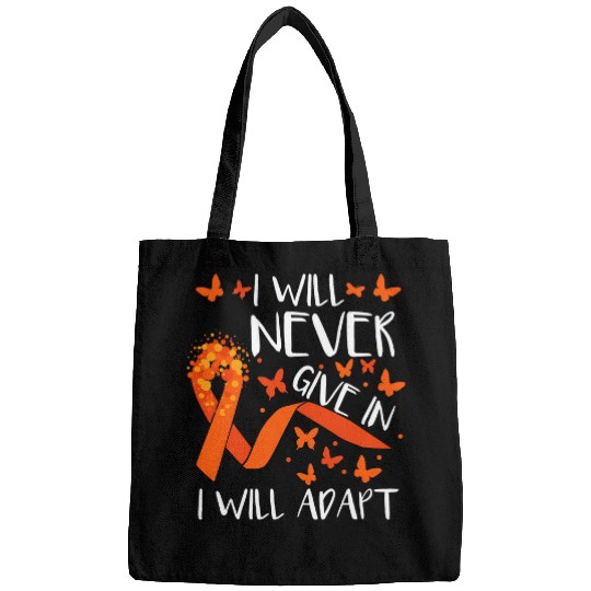 MS Butterfly Orange Ribbon Multiple Sclerosis Bags