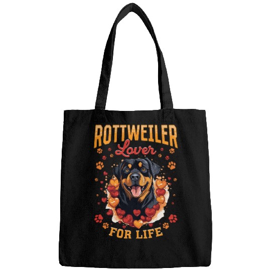 Rottweiler Rottie Dog Breed Pet Rottweiler Lover for Life Bags