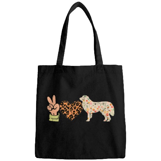 Peace Love Great Pyrenees great pyrenees Bags
