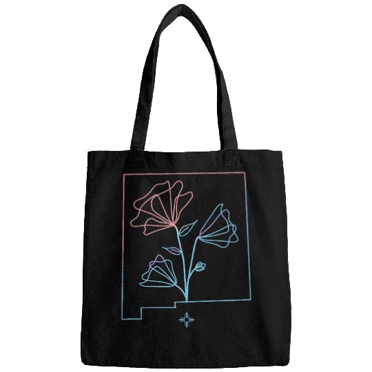 New Mexico State Floral Design Southwest Art Print Bags