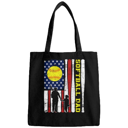 mens softball dad fastpitch fars day 1 Bags