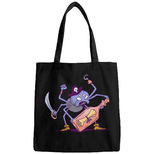 Pirate Spider Motif Message in a Bottle Bags