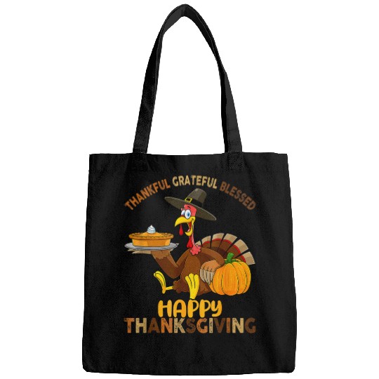 Thankful Grateful Blessed Happy Thanksgiving Girls Turkey 21 Bags