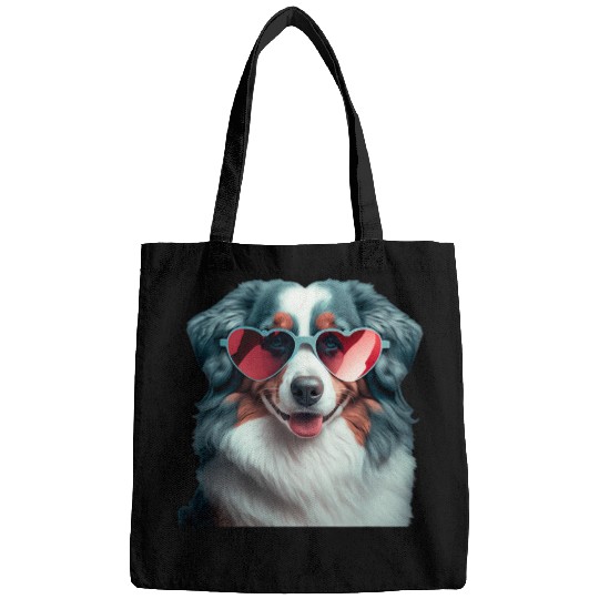 Mini Aussie Mom Australian Shepherd Valentines Day Bags