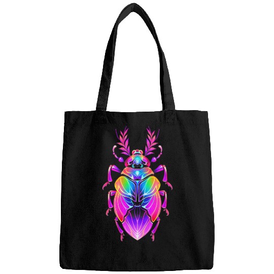 psychedelics Beetle 2Techno EDM Pastel Goth Vaporwave Witch Bags