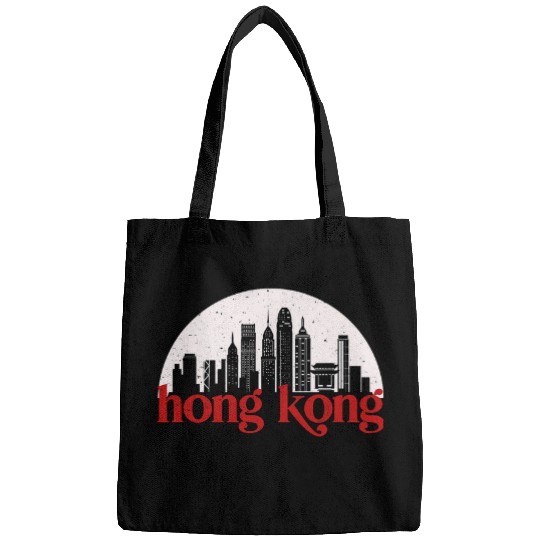 Hong Kong China vintages Classic City Skyline Cityscape Art Bags