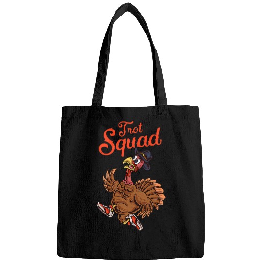 Turkey Trot Squad Funny Thanksgiving Run Cute Matching Bags