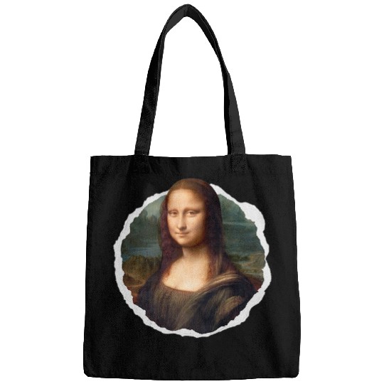 Mona Lisa by Leonardo da Vinci Renaissance Art Cut Out Tee Bags