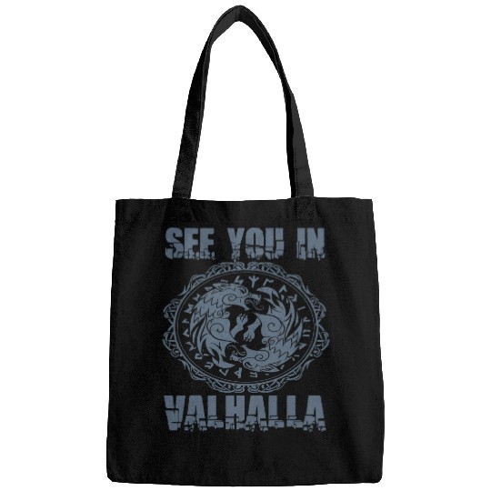 Viking wolfs Valhalla Nordic Mythology Raven Bags