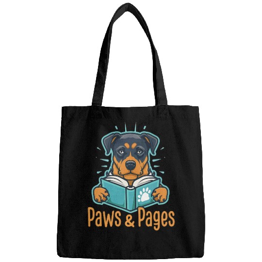 Paws and Pages Book reading Rottweiler 1 Bags