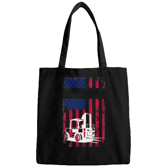 Proud Forklift Operator American Flag Forklift Driver Bags