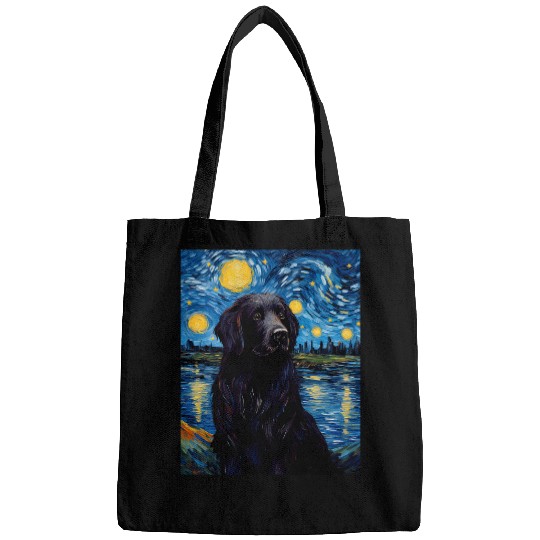 Newfoundland Starry Night Van Gogh Newfoundland Bags