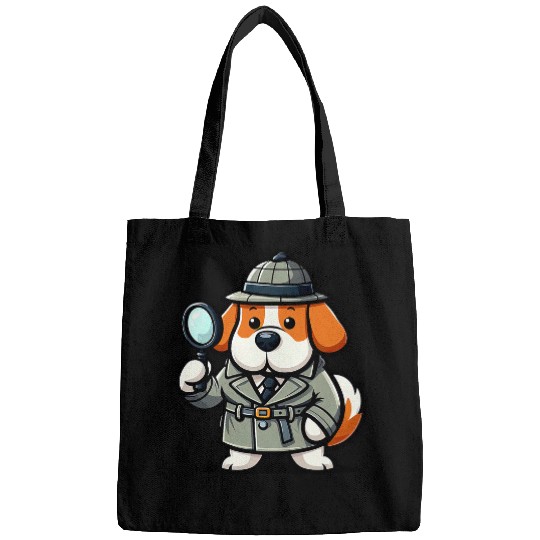 Saint Bernard Detective Funny Dog Mystery 1 Bags