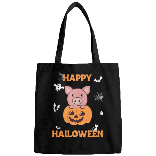 Pig In Pumpkin Pig Sweet Animals Happy Halloween Bags