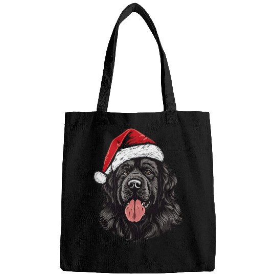 Newfoundland Santa Hat Christmas Dog Lover Gift Mom Dad Xmas Bags