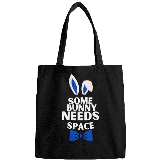 somebunny needs space funny astronaut easter day space Bags