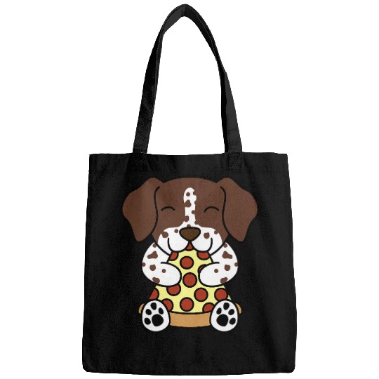 Pizza German Shorthaired Pointer Dog Bags