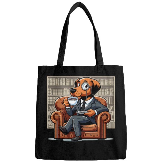 Rhodesian Ridgeback English Gentleman Funny Dog Victorian Bags