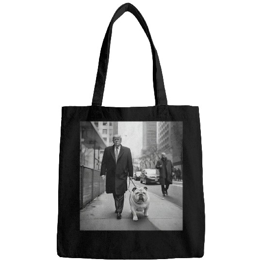 Funny Trump English Bulldog Downtown Funny Political Bags