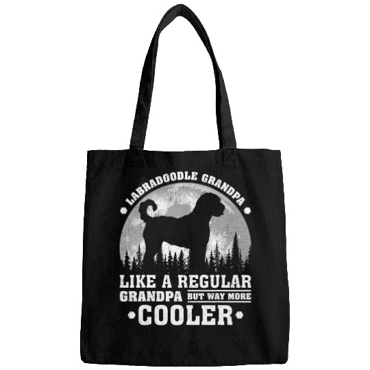 Mens vintages Retro Funny Labradoodle Grandpa Fathers Day Bags