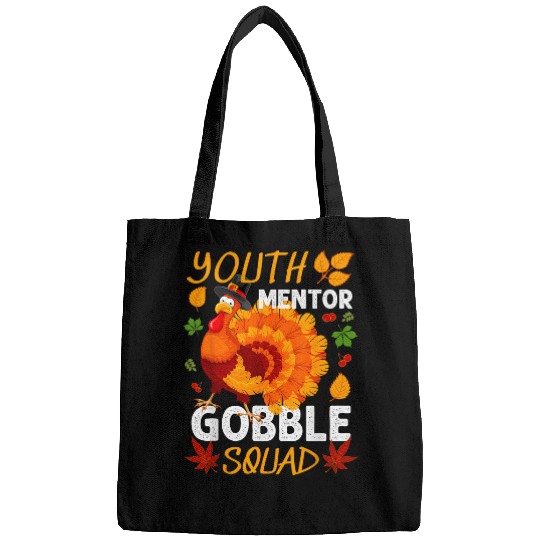 Youth Mentor Gobble Squad Turkey Thanksgiving Fall Bags