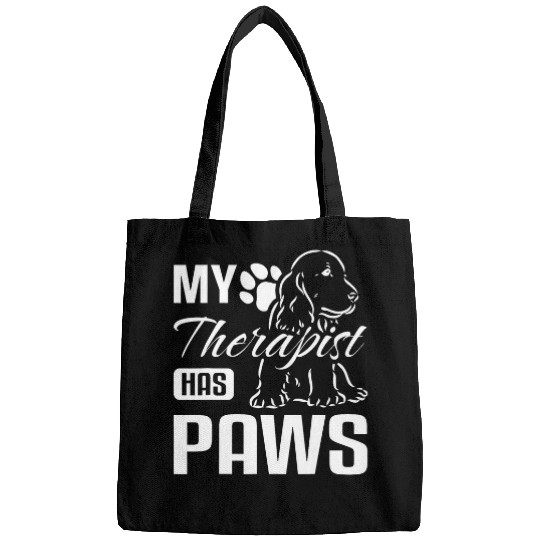 My therapist has paws cocker spaniel Bags