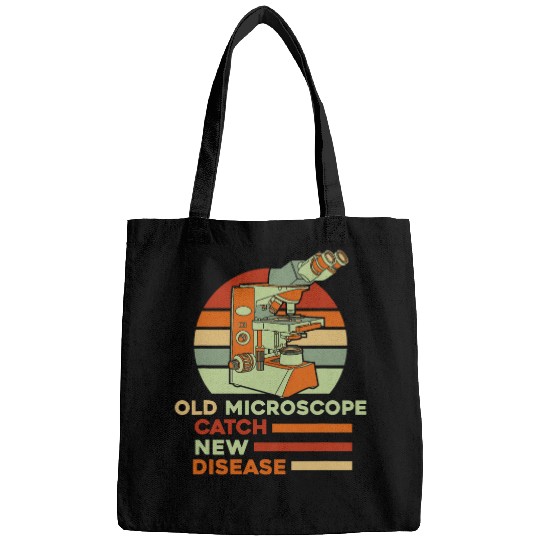 Retro Biologist Microscope Teacher Student vintages Biology Bags
