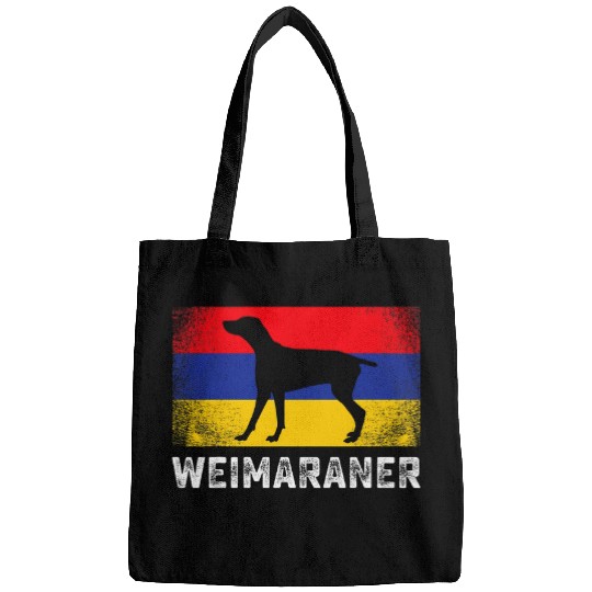 Weimaraner dog pet lover vintages Armenia vintages flag Bags