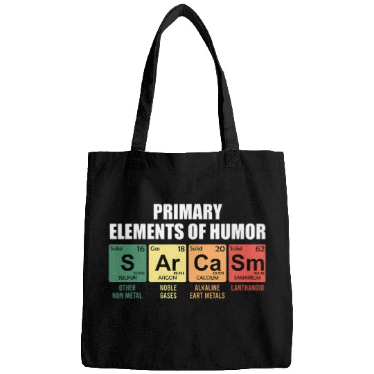 Primary Elements of Humor element symbols Periodic table Bags