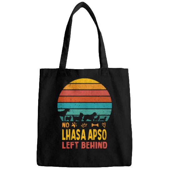 No Lhasa Apso Left Behind Dog Lover LongHaired Lhasa Pets Bags
