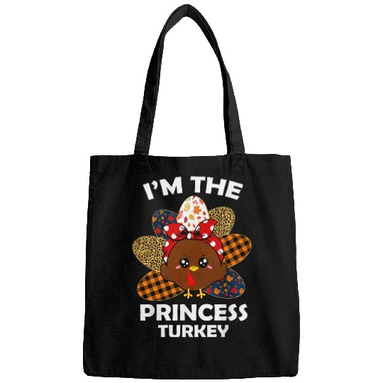 Princess Turkey Family Group Matching Thanksgiving Party Kid Bags