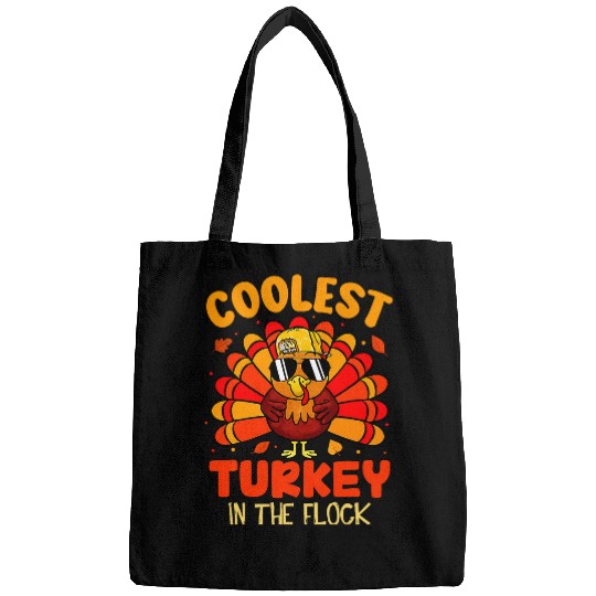 Thanksgiving Coolest Turkey In Flock Boys Kids Toddler Bags