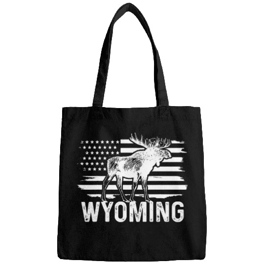 Wyoming Moose American Flag Patriotic Nature Hiking 21 Bags