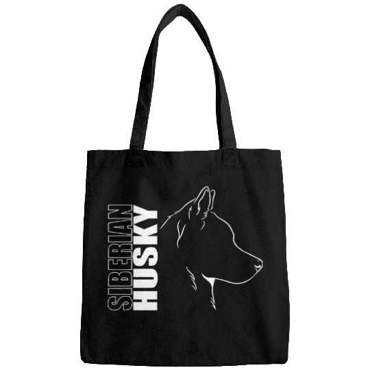Proud Siberian Husky profile sled dog breed dog Bags