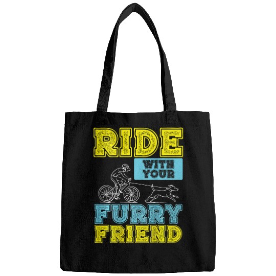Ride With Your Furry Friend Backprint Cycling Bags